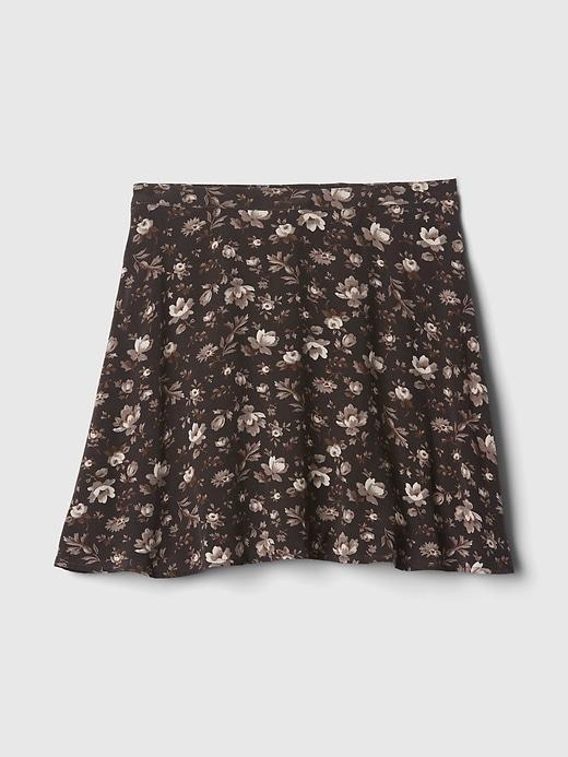 Crepe Floral Mini Skirt Product Image
