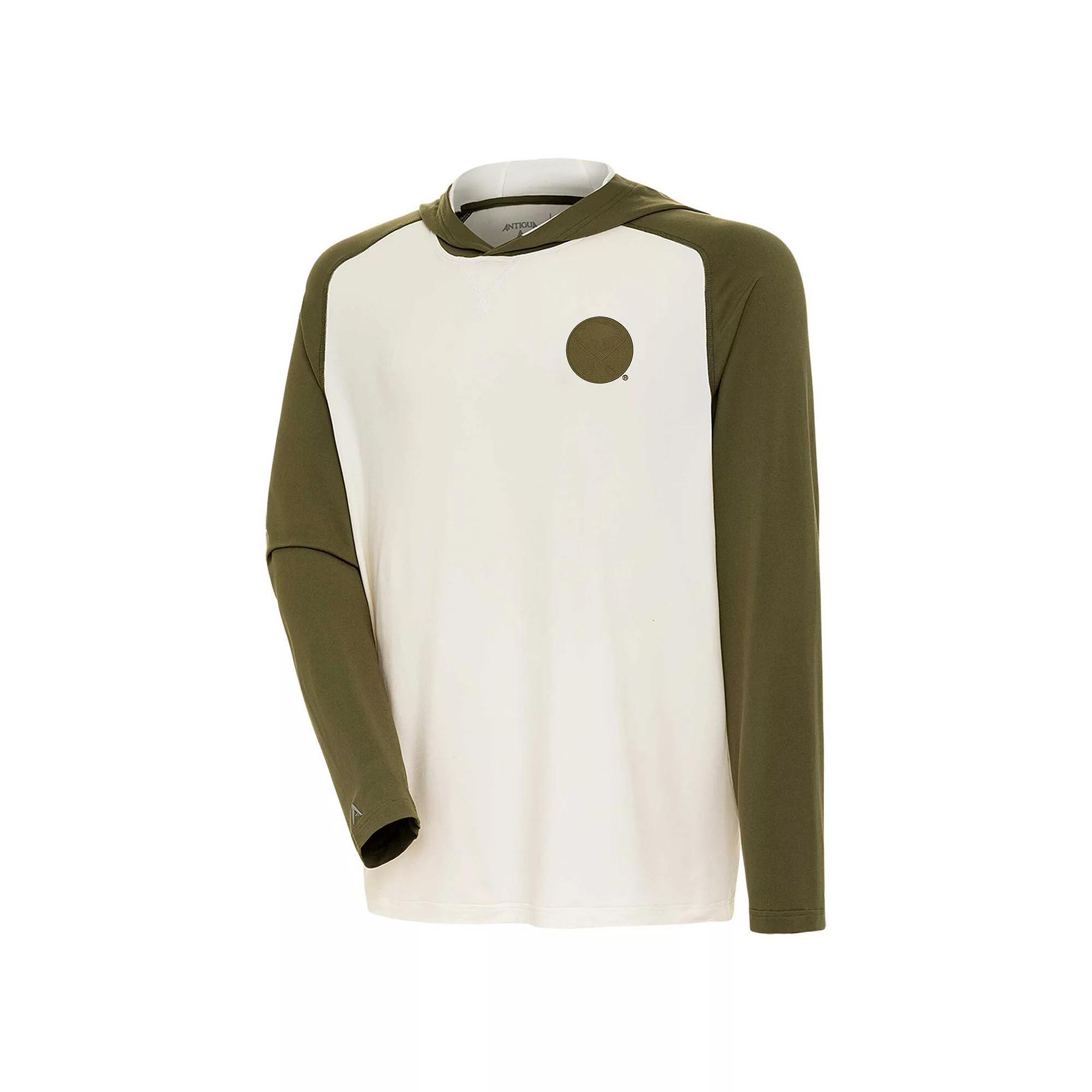 Men's Antigua Cream New Jersey Devils Intrepid Sand Long Sleeve Hoodie T-Shirt, Size: 3XL, Nhl Beige Product Image