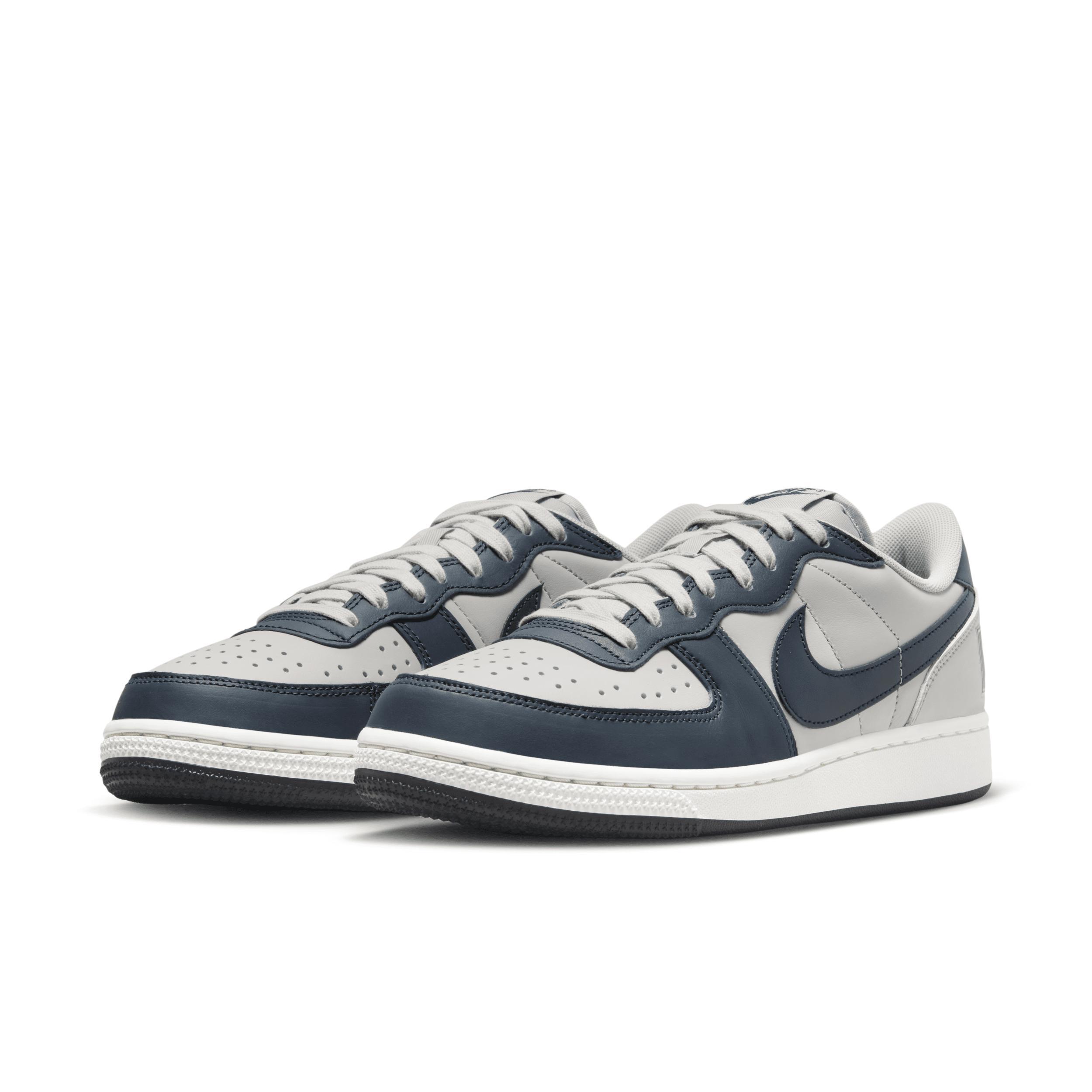 Nike Mens Nike Terminator Low - Mens Basketball Shoes Grey/Navy Product Image