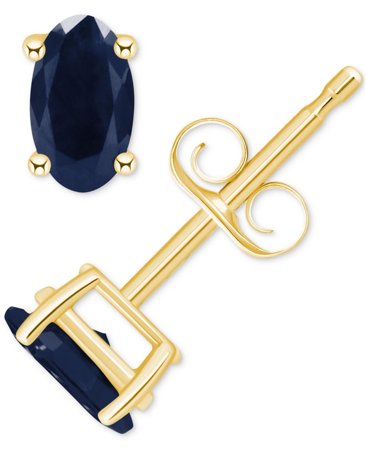 14k Gold Oval Birthstone Stud Earrings, Women's, Red Jul Product Image
