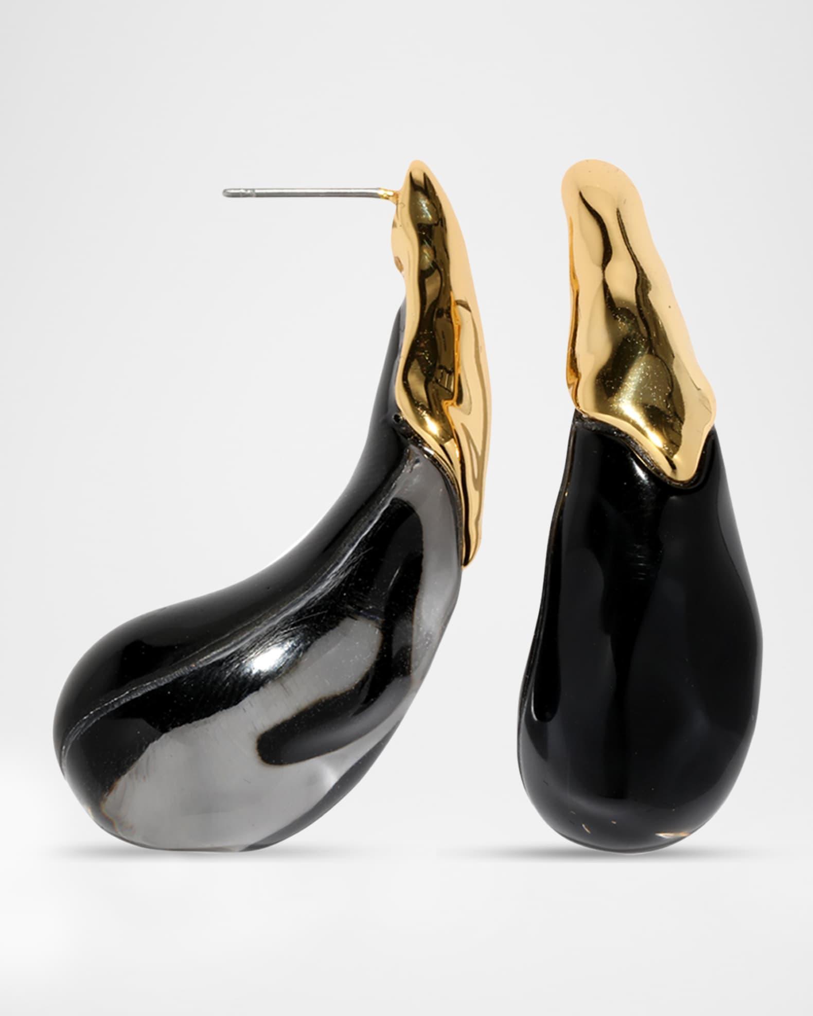 Liquid Lucite Arched Large Post Earrings Product Image
