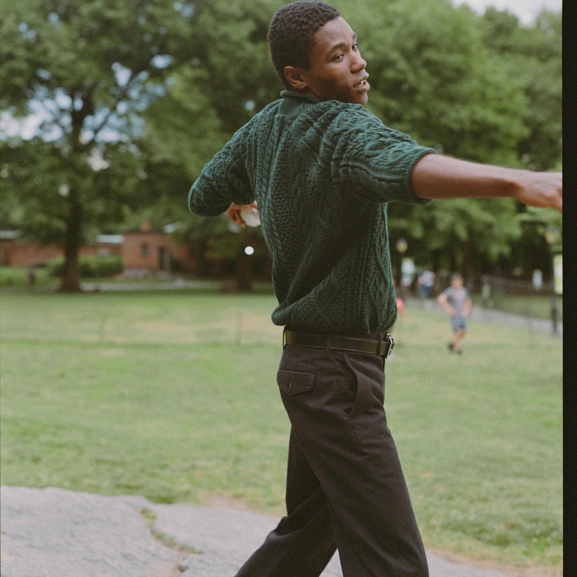 Cotton cable-knit Rollneck™ sweater Product Image