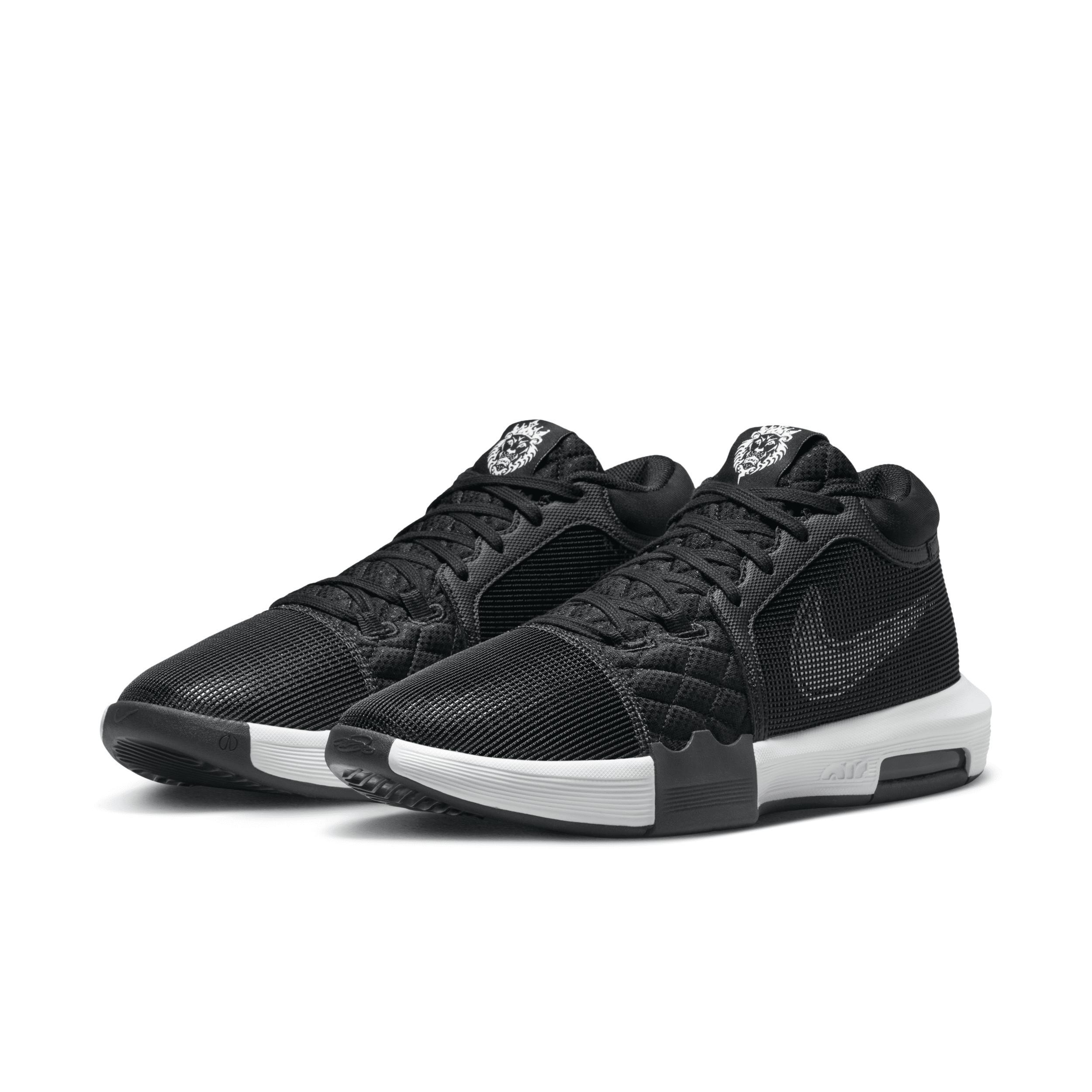 Men's Nike Lebron Witness 8 Basketball Shoes, Size: 11, Black White Black Product Image