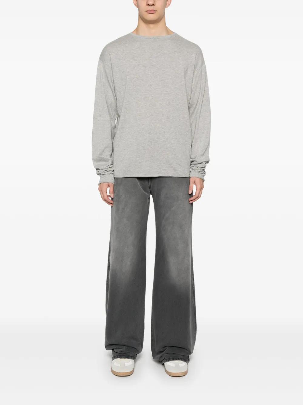 EXTREME CASHMERE Decorative-stitching Sweater In Grey Product Image