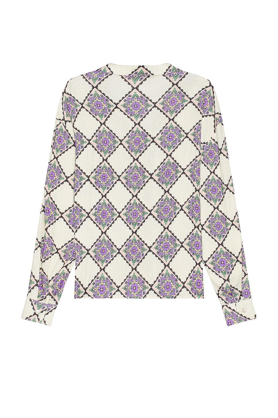 Henry Resort Collar Printed Long Sleeve Shirt Product Image