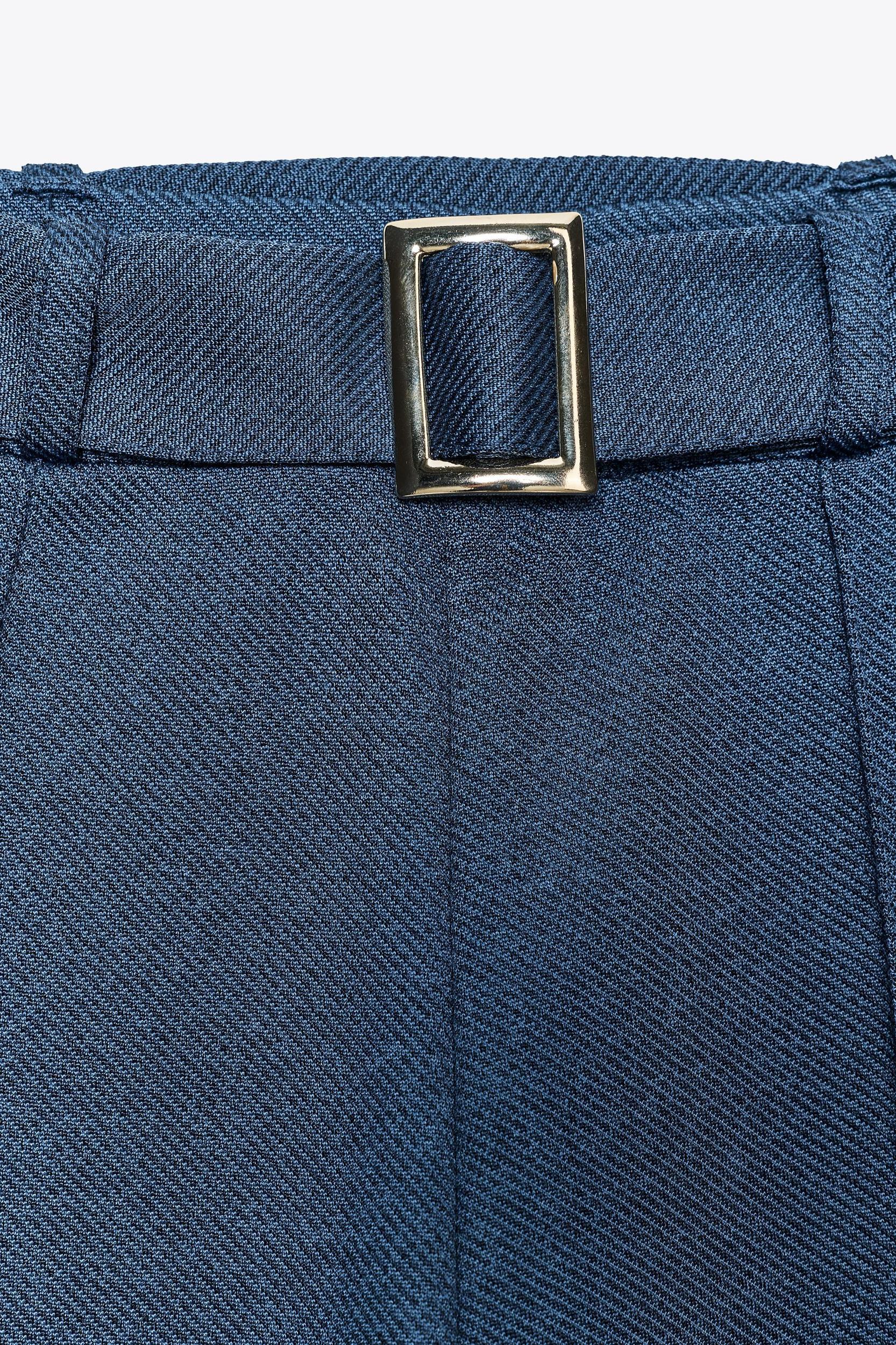 TWILL SEAM BELTED PANTS Product Image
