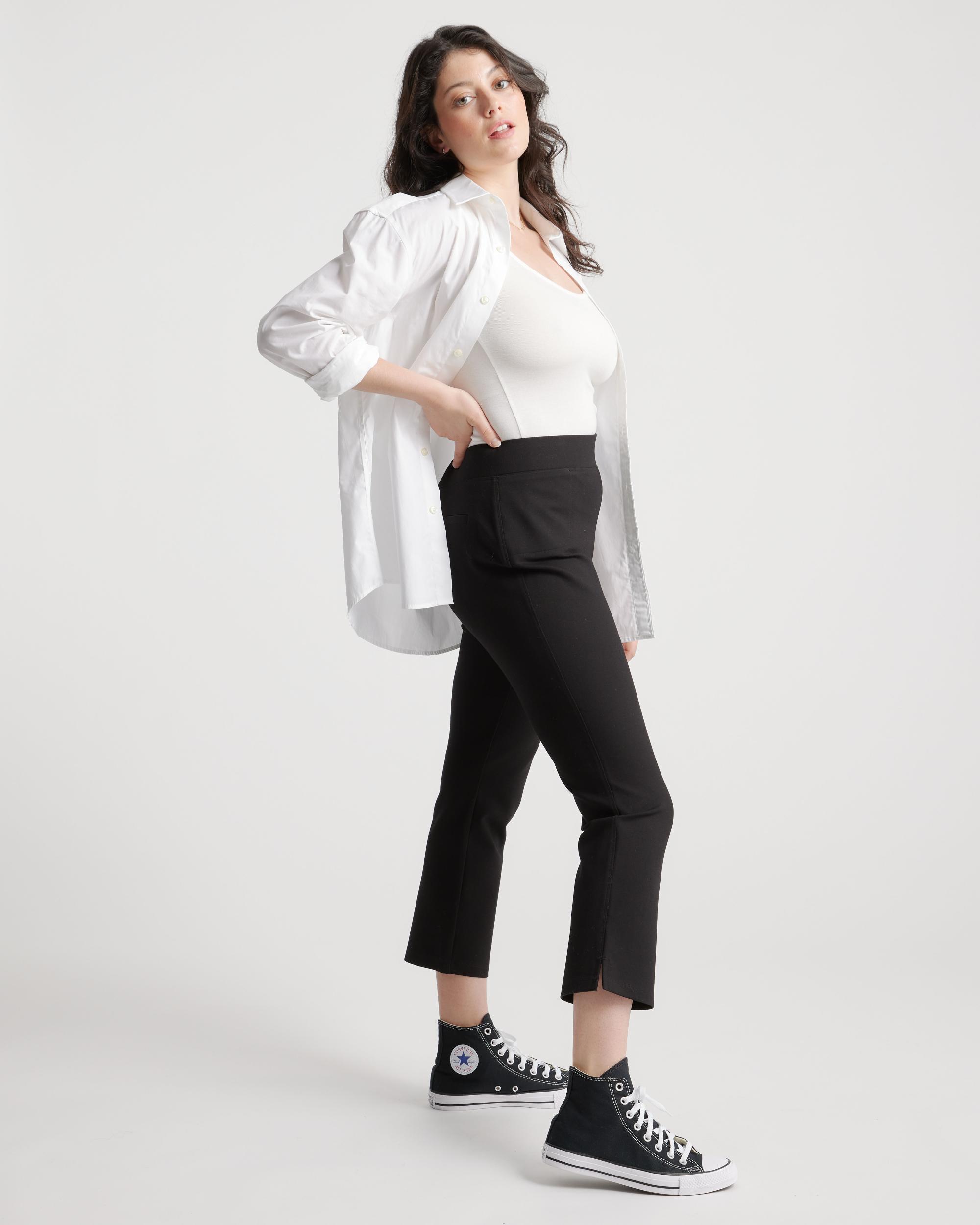 Quince | Women's Ultra-Stretch Ponte Kick Flare Pants Rayon Product Image