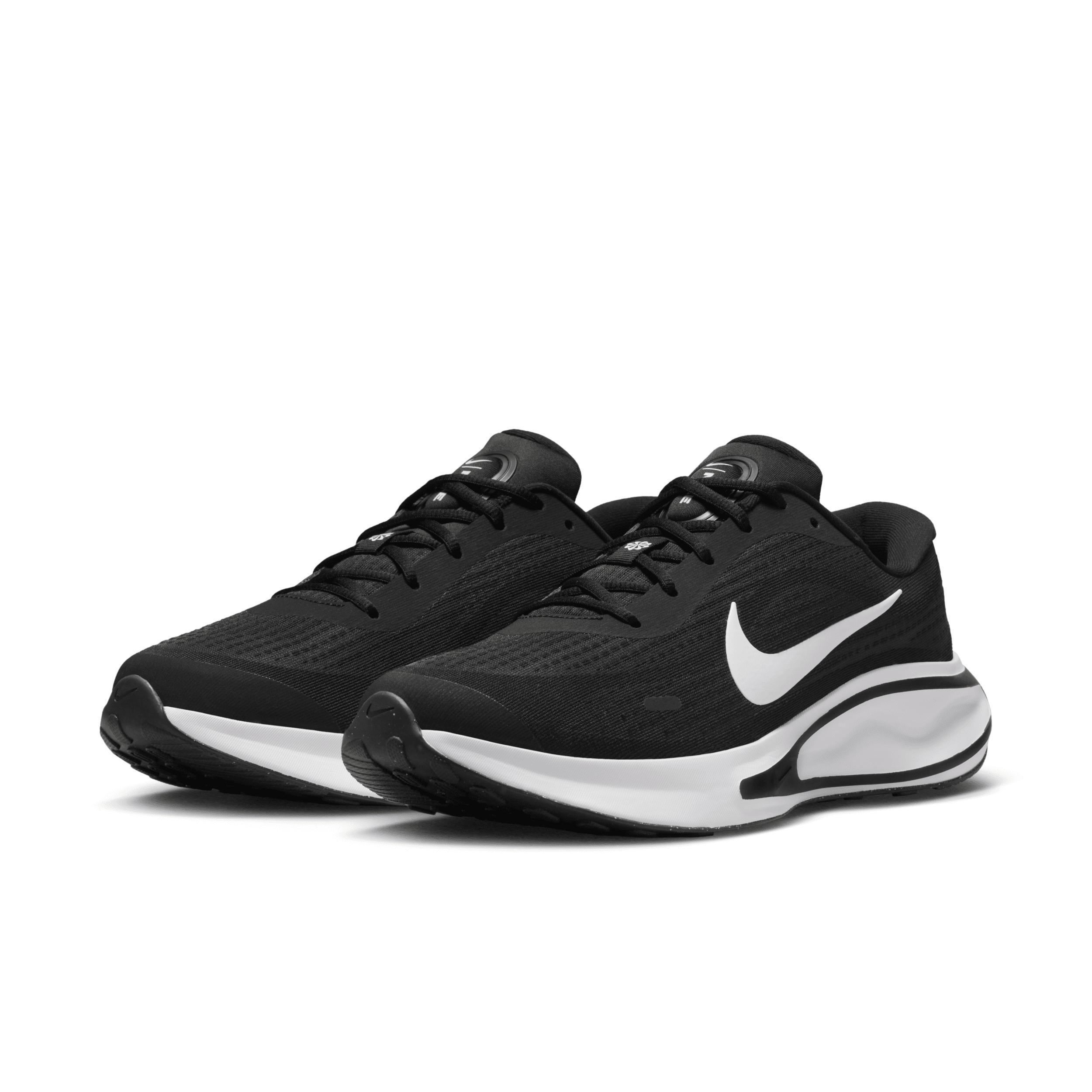Nike Journey Run Men's Road Running Shoes, Size: 14, Black White Product Image