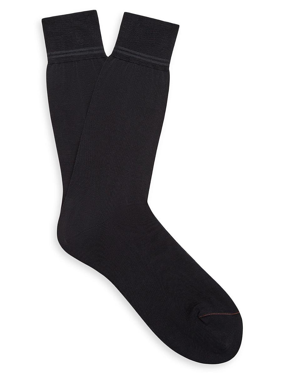Mens Mid-Calf Scottish Iisle Cotton Socks Product Image