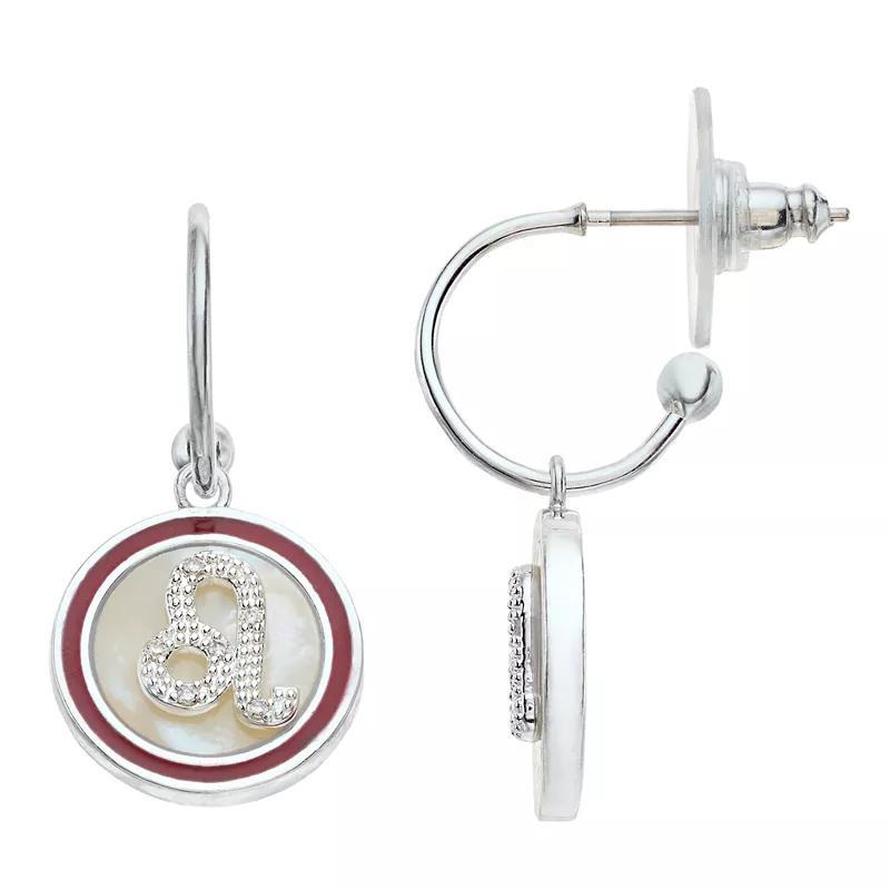 City Luxe Mother of Pearl Aquarius Drop Earrings, Womens, Silver Tone Gemini Product Image