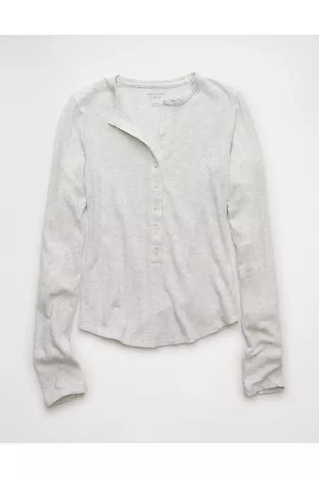 AE Long Sleeve Henley T-Shirt Women's Product Image