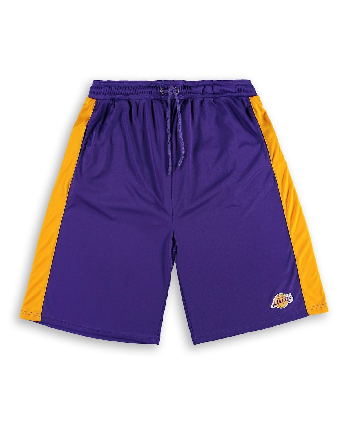 Men's Fanatics Branded Purple/Gold Los Angeles Lakers Big & Tall Performance Shorts, Size: XLT Product Image