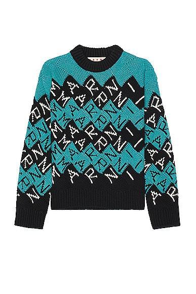 Marni Roundneck Sweater in Black Product Image