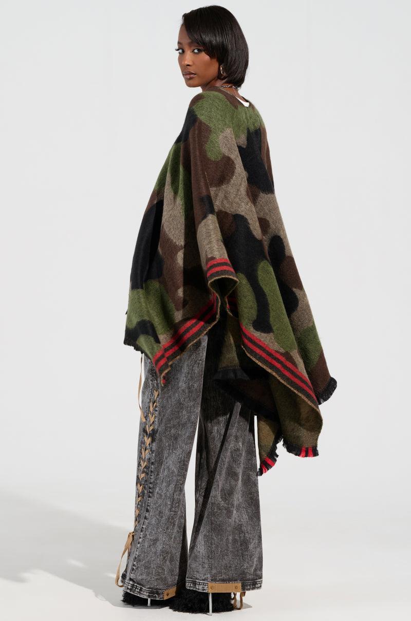 YOU CAN'T SEE ME CAMO PONCHO Product Image