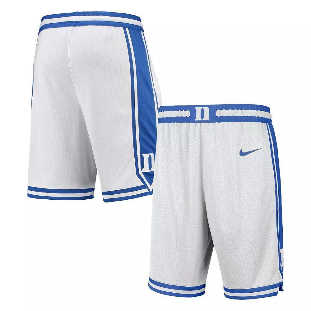 Men's Nike White Duke Blue Devils Limited Basketball Shorts, Size: Large Product Image