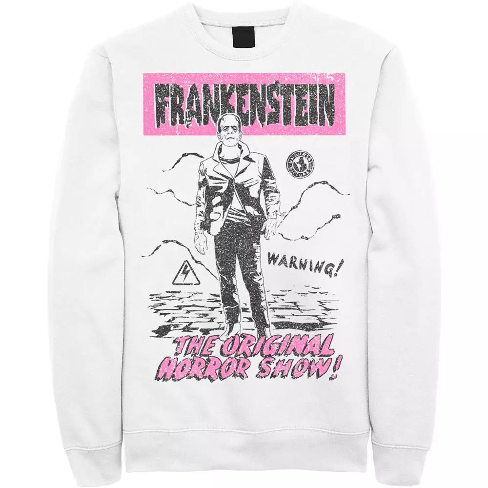 Men's Universal Monsters Old Franky Poster Sweatshirt, Size: Large, White Product Image