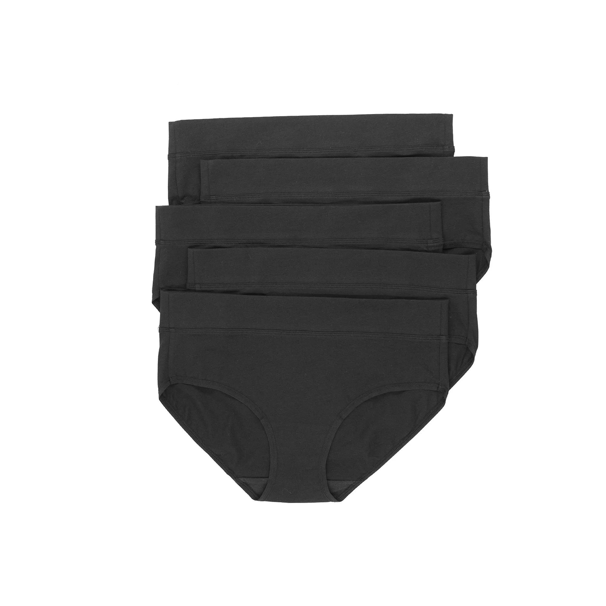 Women's Jezebel Pima Cotton Hipster Panty 4831P5 5-Pack, Size: XXL, Black Product Image