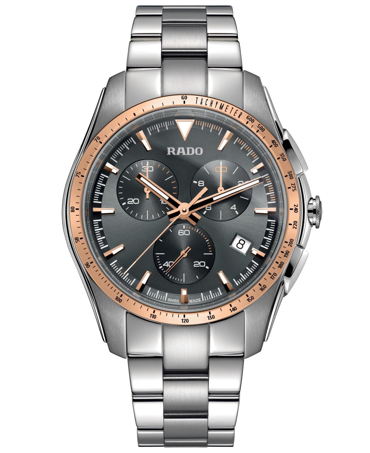 RADO Mens Hyperchrome Chronograph Blue Dial Bracelet Watch Product Image