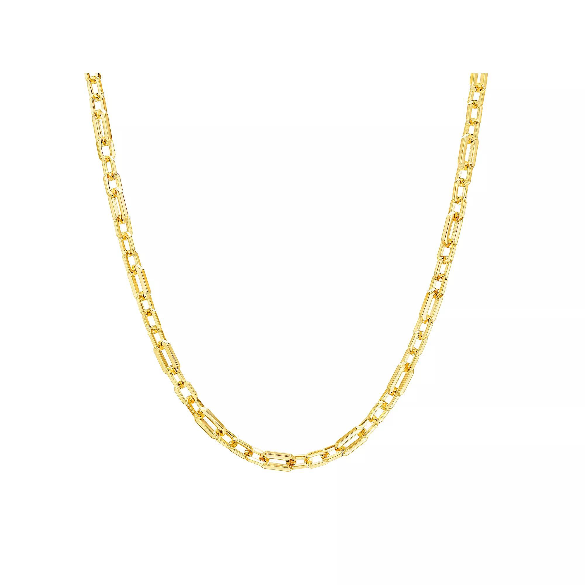 Paige Harper 14k Gold Over Recycled Brass Paper Clip Link Necklace, Womens Gold Tone Product Image
