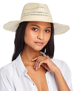 Womens Elle Perforated Straw Fedora Product Image