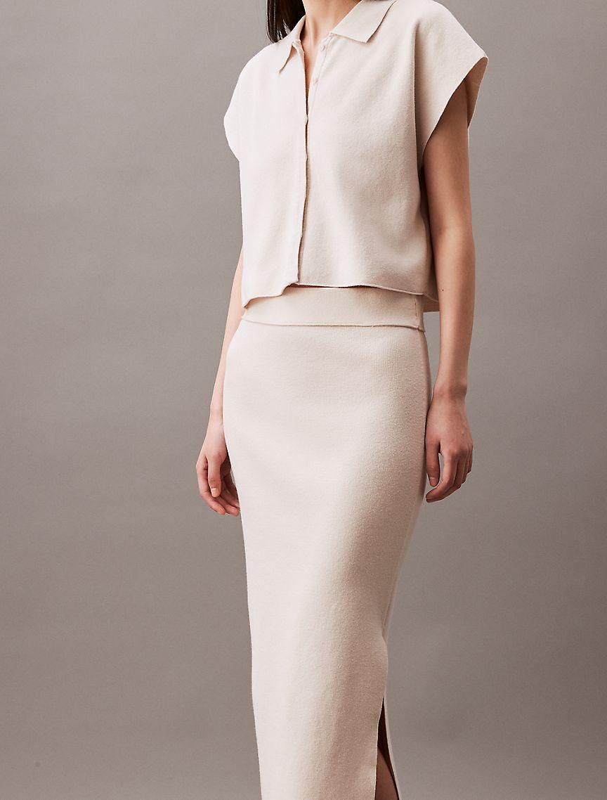 Split Hem Midi Skirt Product Image