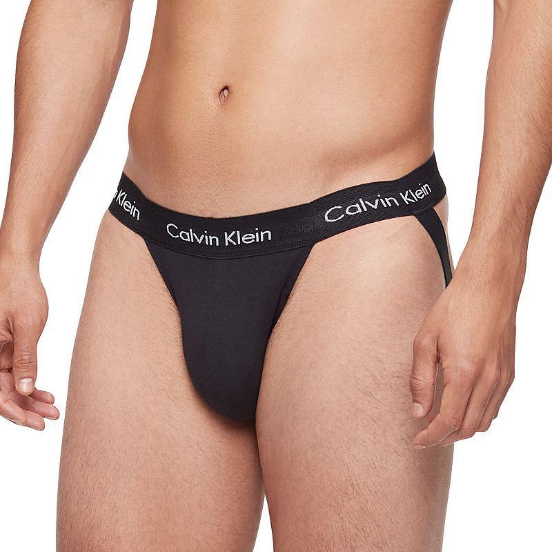 Calvin Klein Men's Cotton Stretch 3-Pack Jock Strap - Black - L Product Image