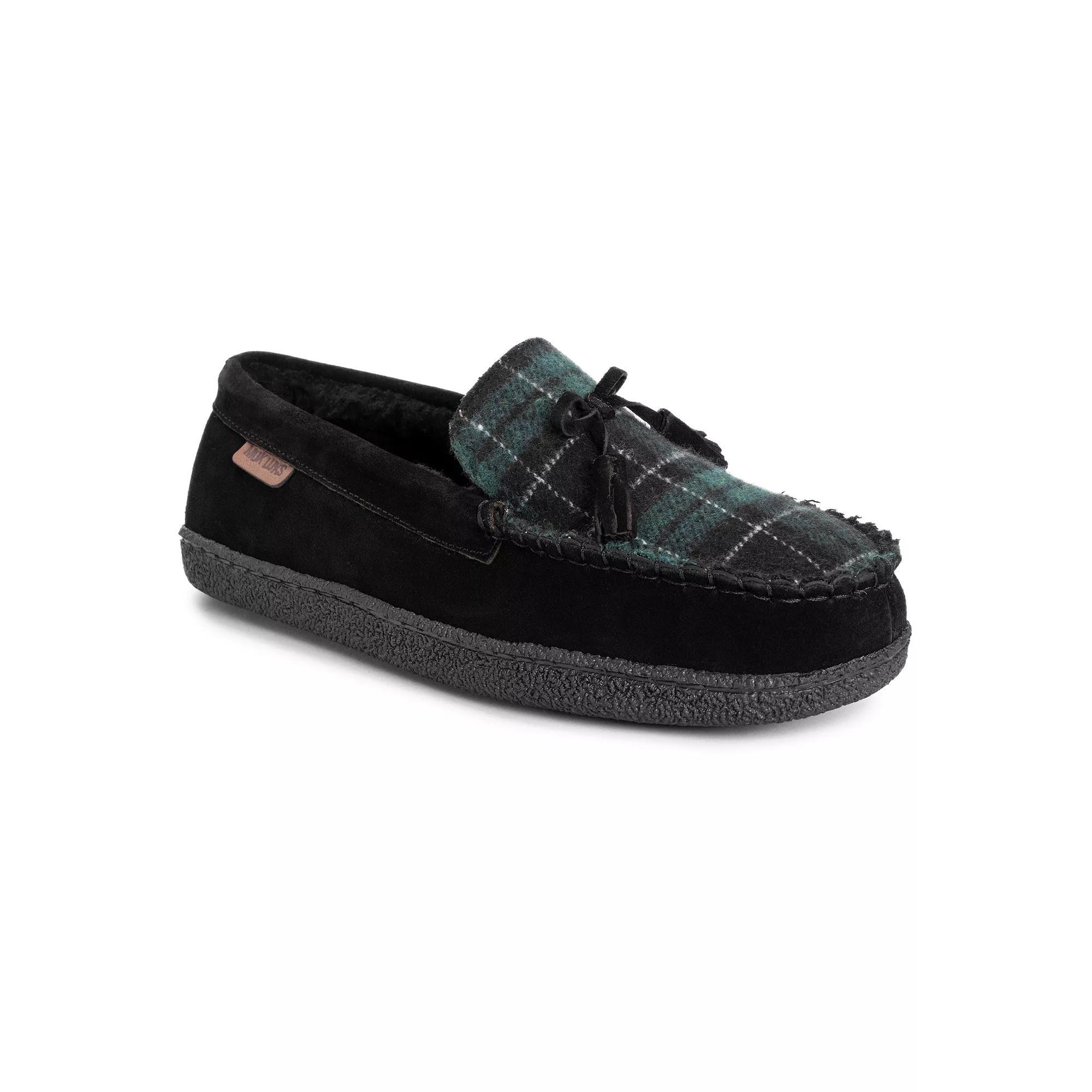 MUK LUKS Talan Mens Leather Moccasin Slippers Product Image