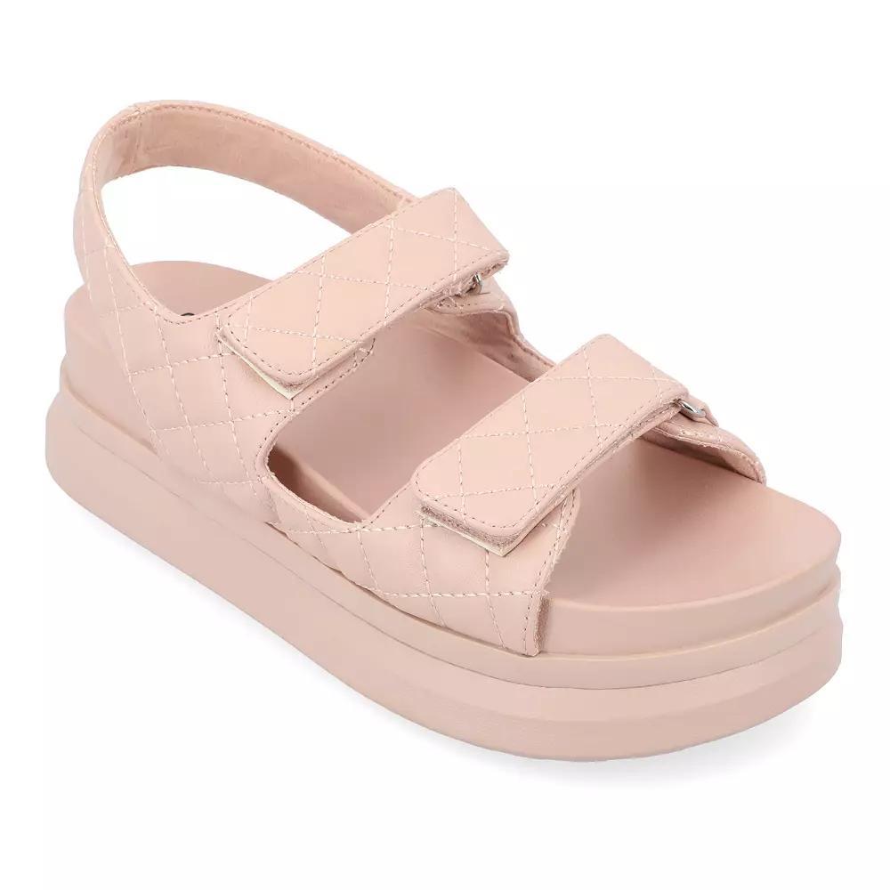 Journee Debby Women's Platform Sandals, Size: 10, Blush Product Image