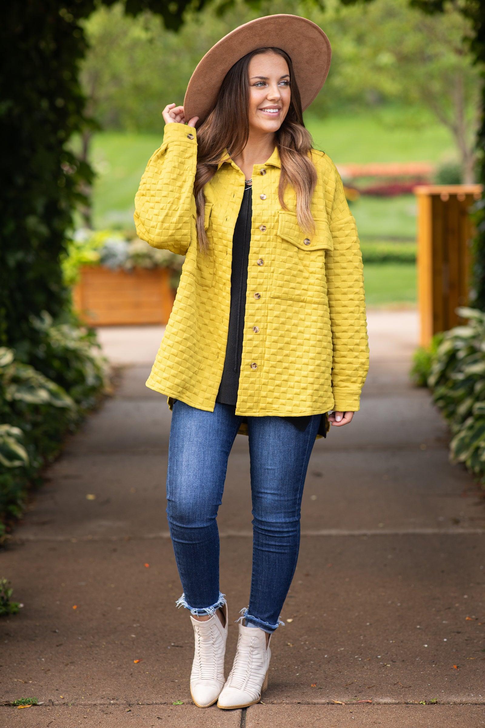 Light Olive Textured Knit Shacket Product Image