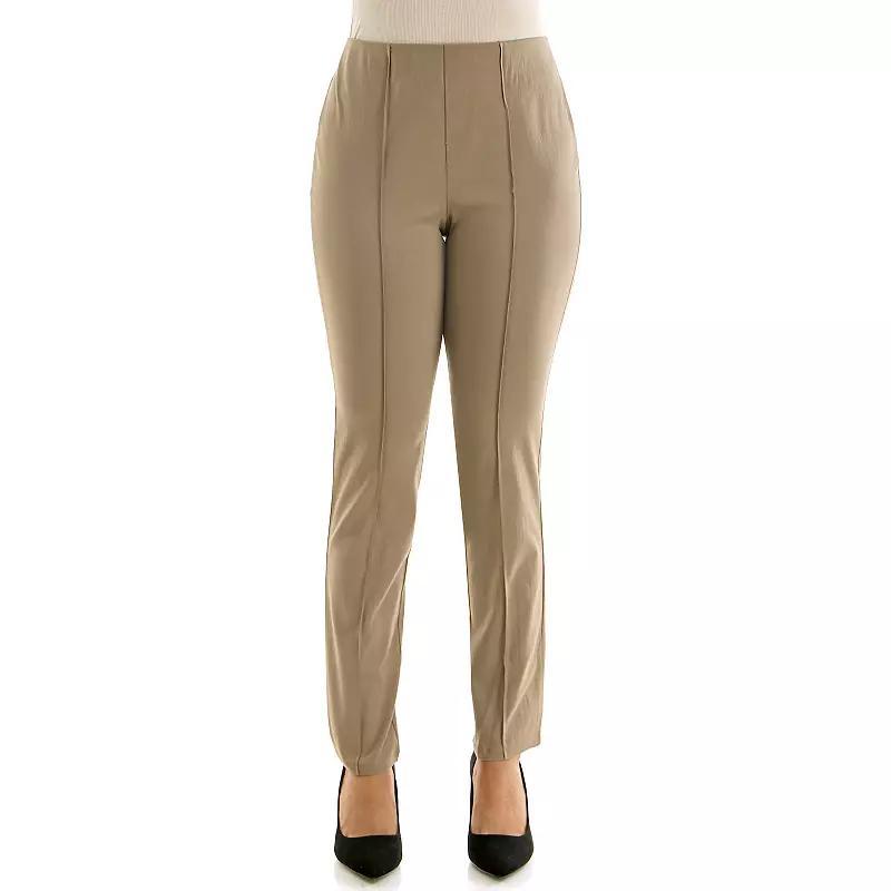 Women's Nina Leonard Narrow Leg Pants, Size: Medium, Mink Product Image
