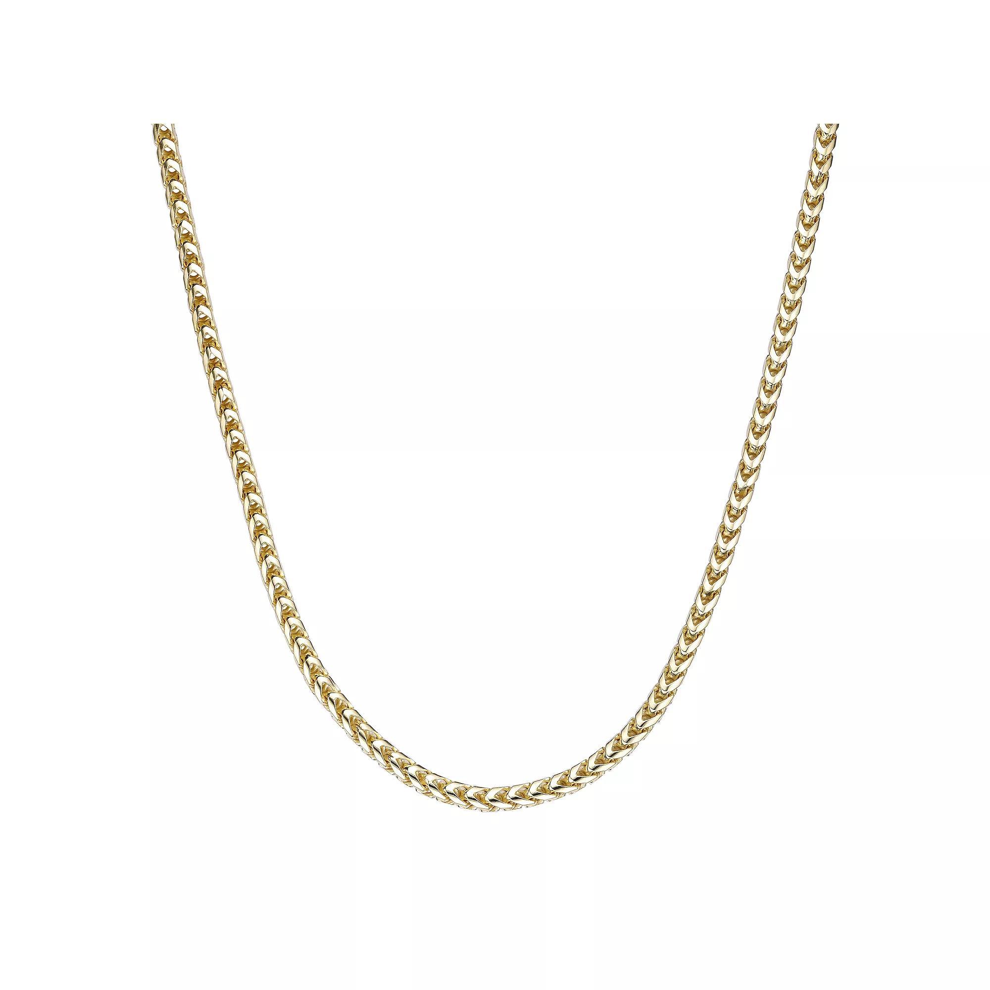 Mens LYNX 14k Gold Over Silver 3.8mm Franco Chain Necklace Gold Tone Product Image