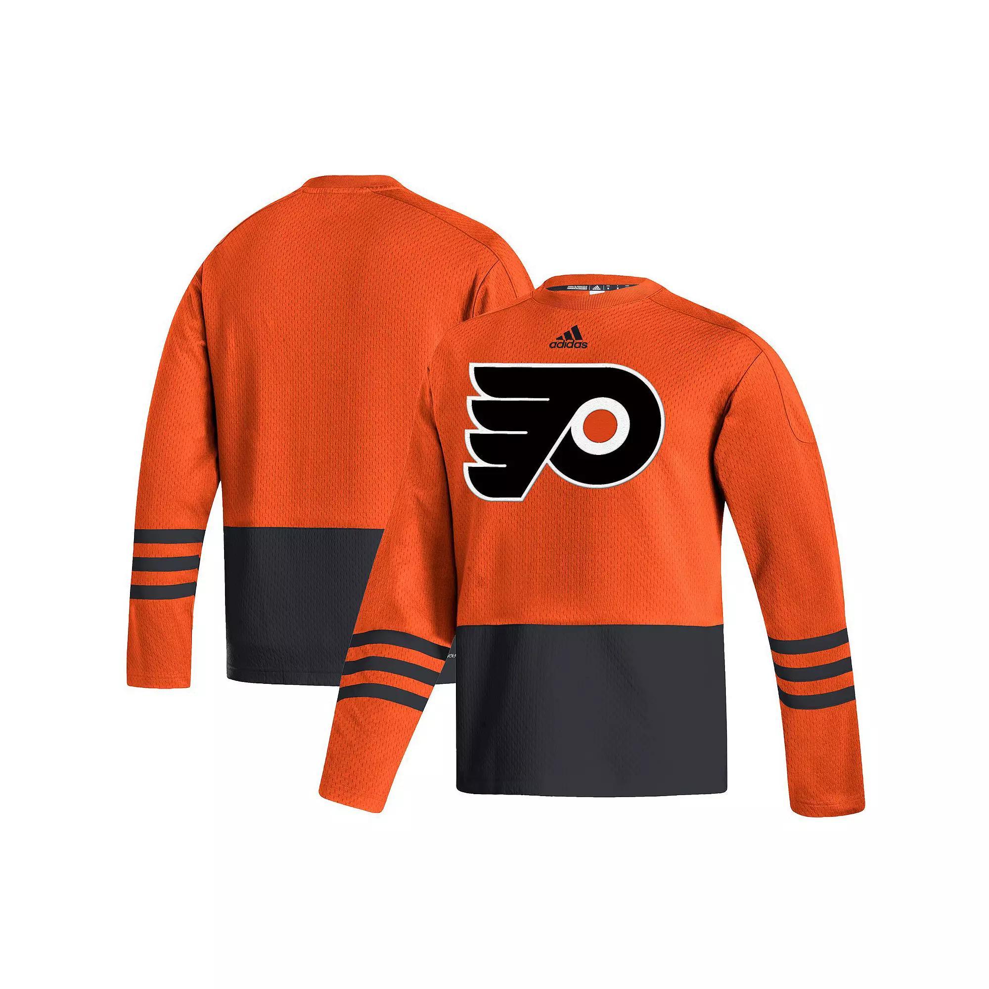 Men's adidas Orange Philadelphia Flyers Logo AEROREADY Pullover Sweater, Size: Large, Fly Orange Product Image