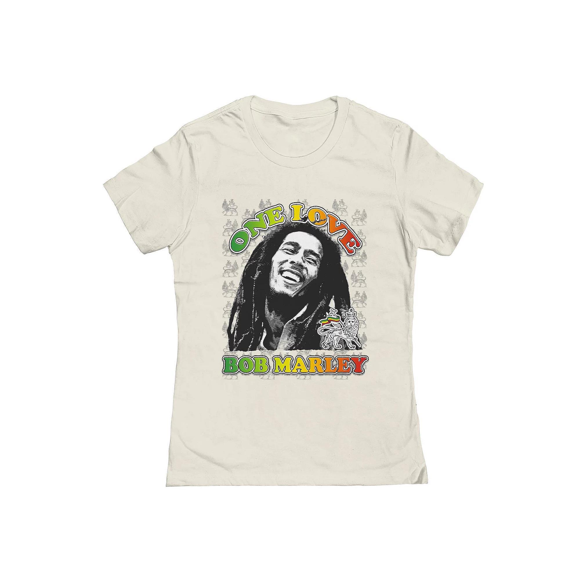 Juniors Bob Marley One Love Texture Graphic Tee, Womens Product Image