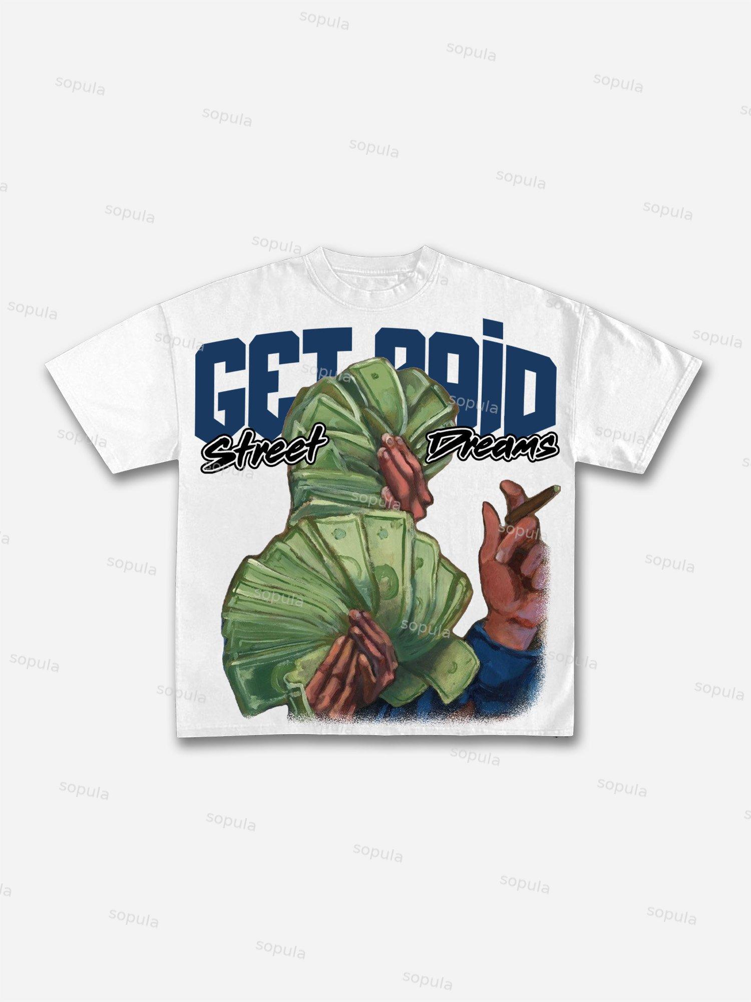 Money Matters Retro Graphic Cotton T-shirt Product Image