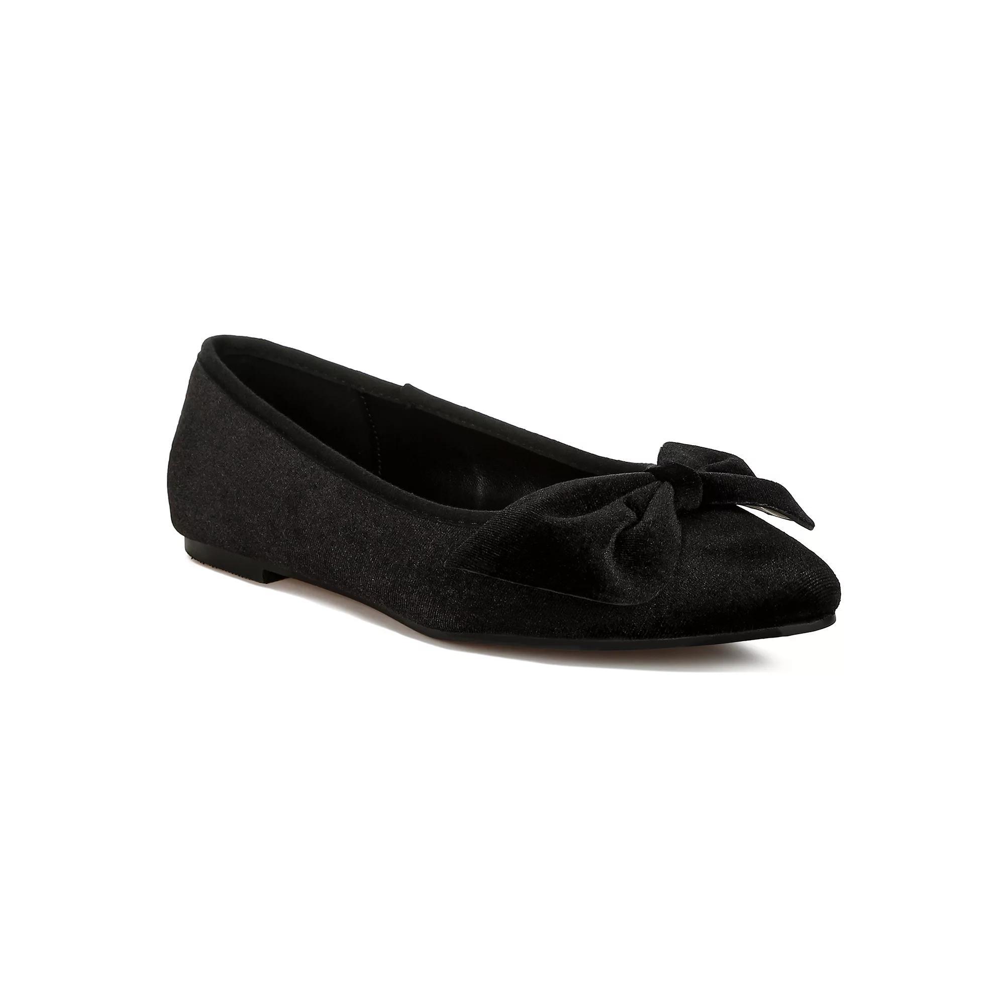 Rag & Co Pothos Women's Suede Ballet Flats, Size: 10, Black Product Image