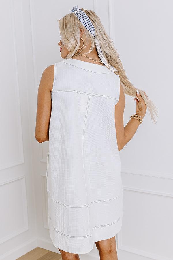 Smiles and Sangrias Mini Dress in White Product Image