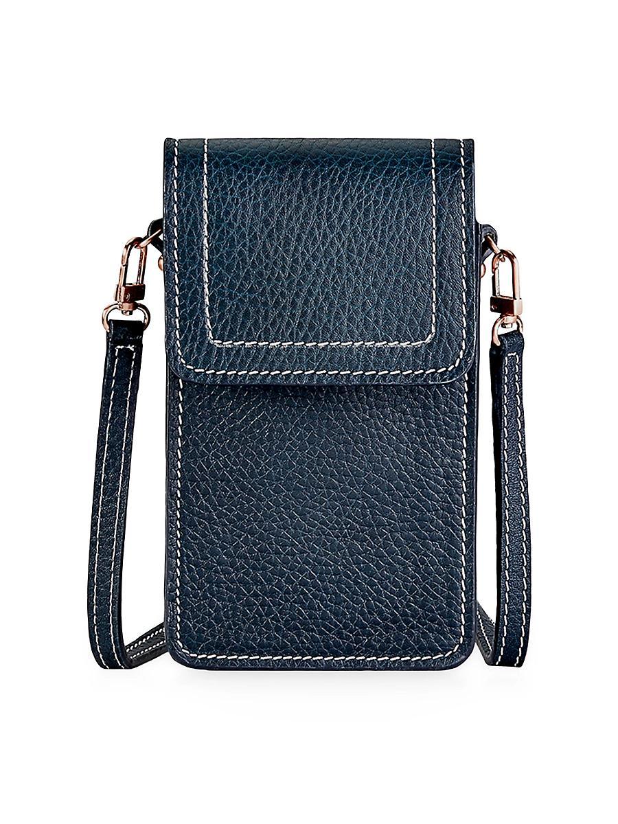 Womens Liv Leather Phone Crossbody Bag Product Image