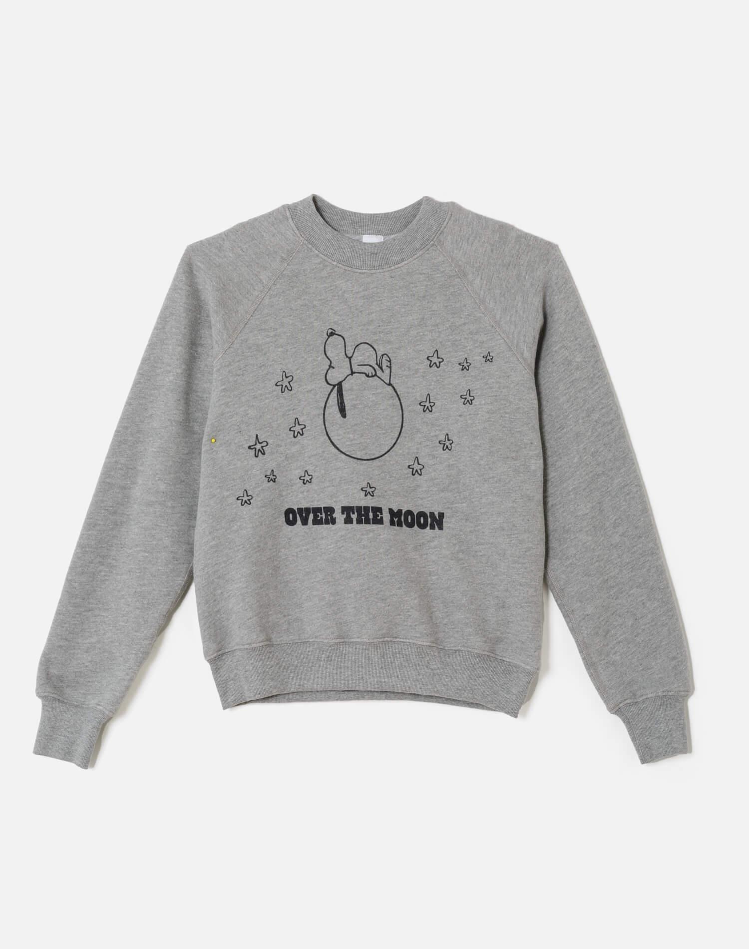Classic "Snoopy Moon" Crewneck - Heather Grey Product Image