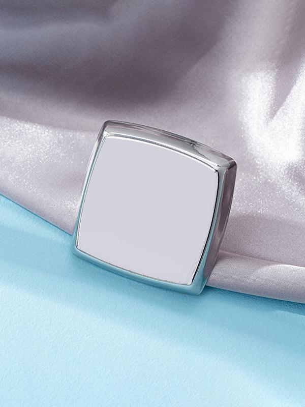 Geometric Shiny Solid Color Rings Accessories Product Image
