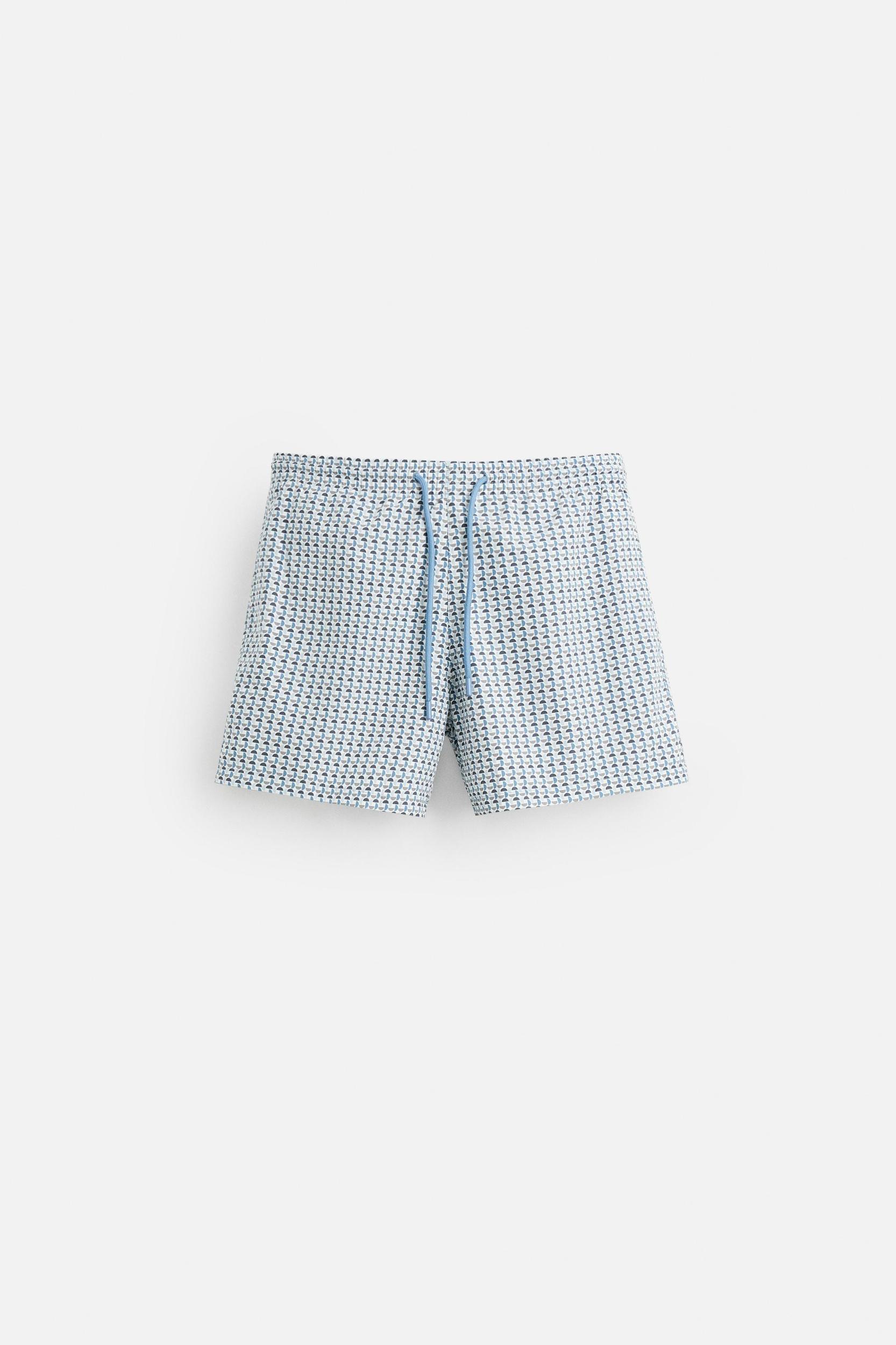 GEOMETRIC PRINT MID-LENGTH SWIMSUIT Product Image