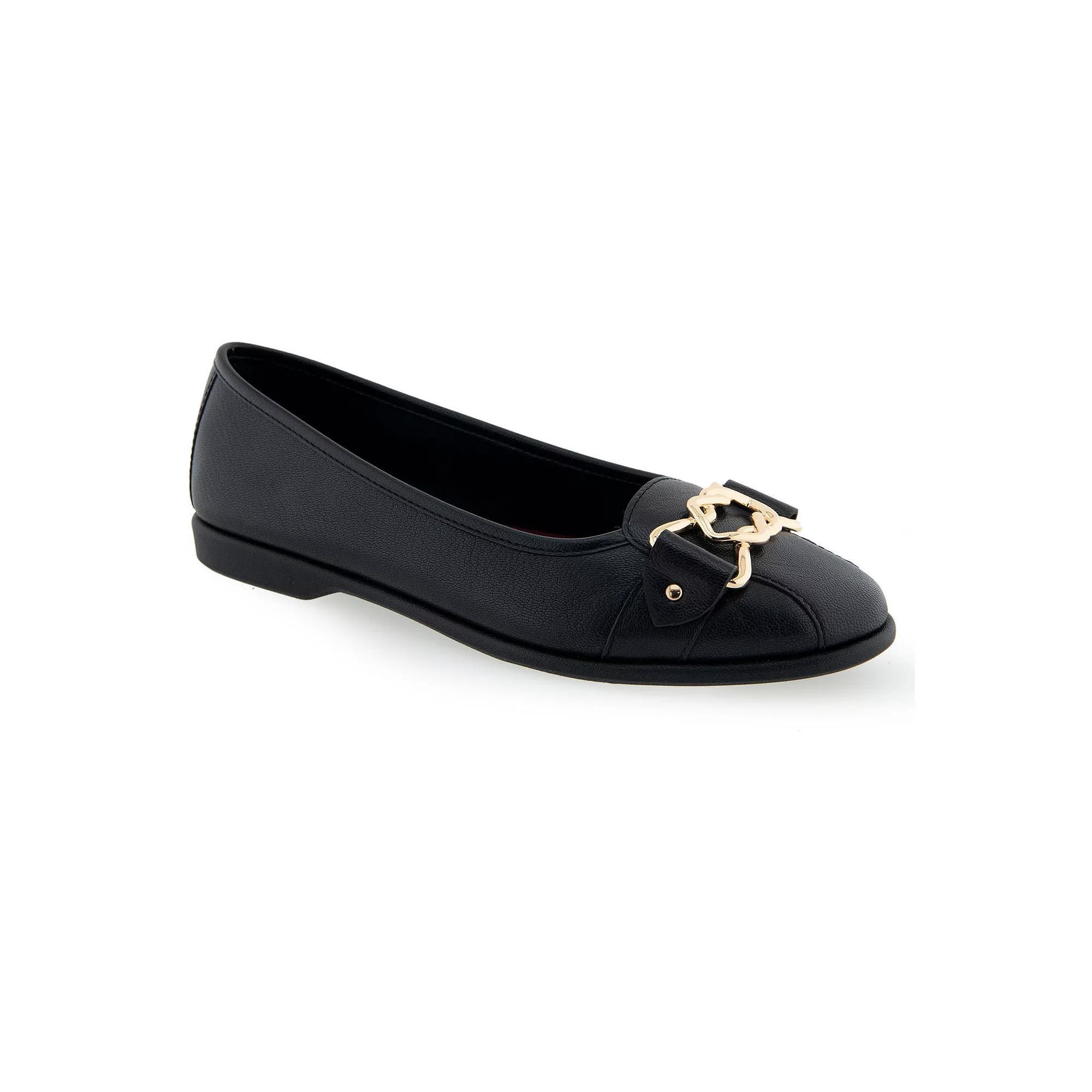Aerosoles Bia Women's Leather Ballet Flats, Size: 6.5, Black Leather Product Image