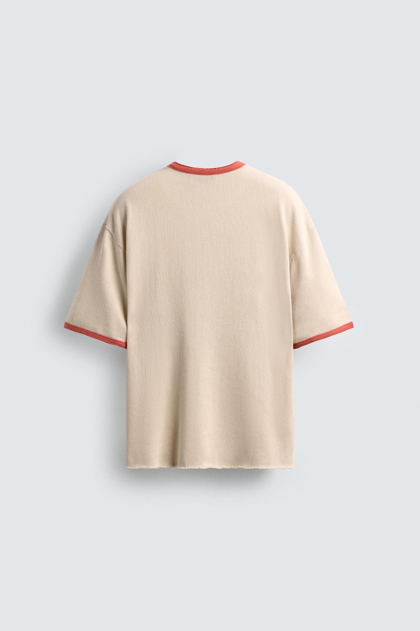 WASHED PRINT KNIT T-SHIRT Product Image