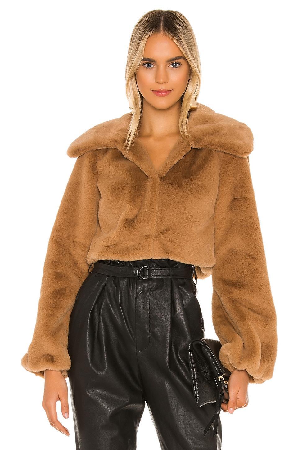 Cleobella Cropped Faux Fur Jacket Camila Coelho Product Image