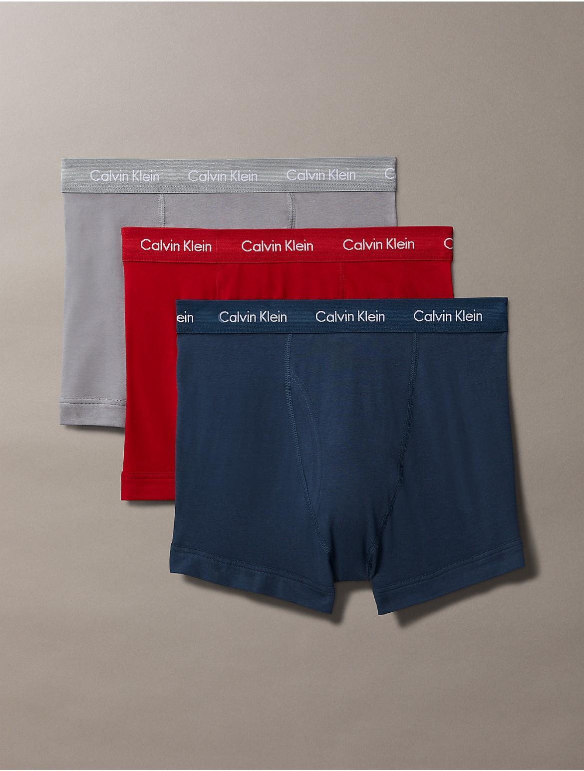 Calvin Klein Men's Cotton Stretch 3 Pack Trunk - Multi - L Product Image