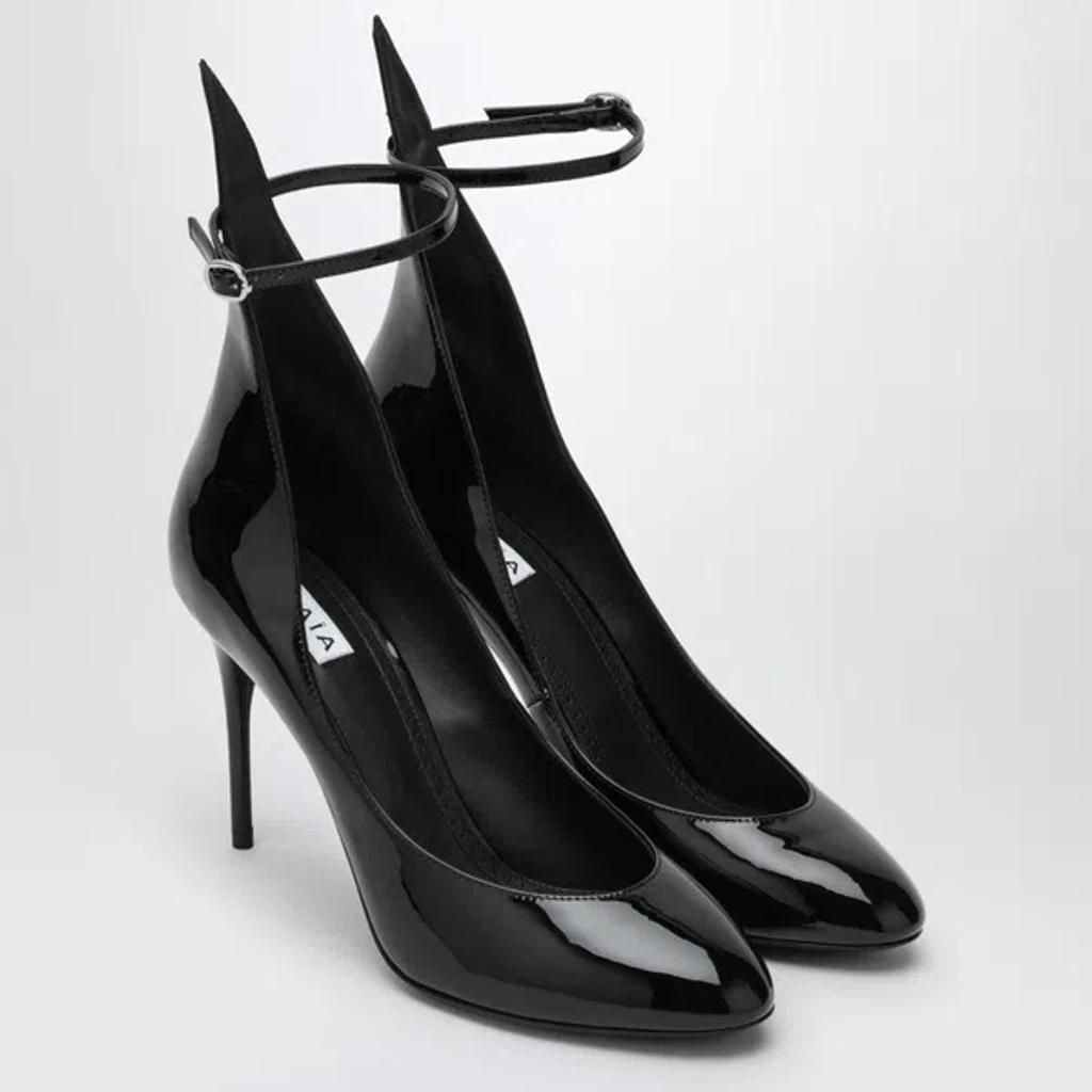 ALAÏA Patent Ankle-strap Stiletto Pumps In Black Product Image
