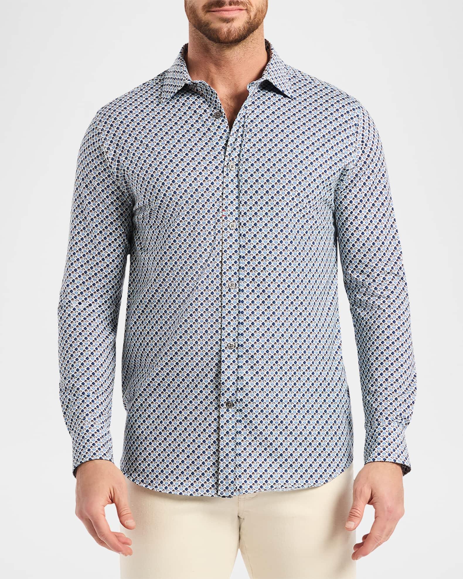 Men's Cooper Geometric Stretch Sport Shirt Product Image