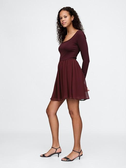Mixed Media Mini Dress Product Image