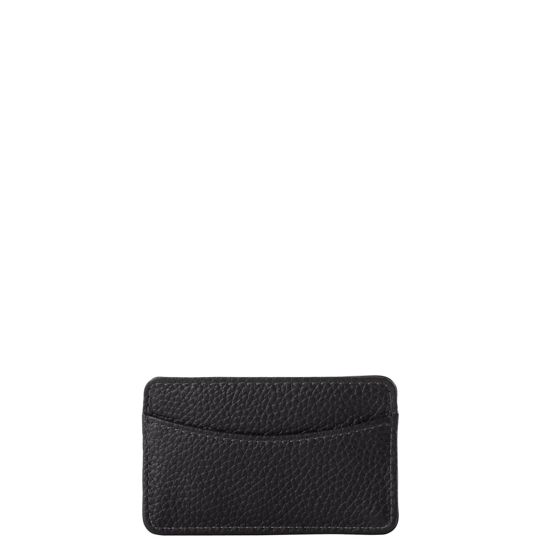 Dooney & Bourke Womens Pebble Grain Leather Business Card Case in Black Product Image