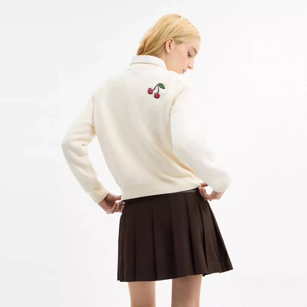 Sketch Print Crewneck Sweater In Organic Cotton Product Image