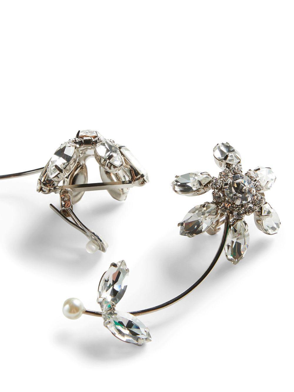 floral crystal earrings Product Image